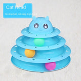 Cats Toys Turntable Balls 4 Layers Play Track Plate Cat Accessories Interactive Toy Indoor Pet Supplies For Cats Kitten Teasers